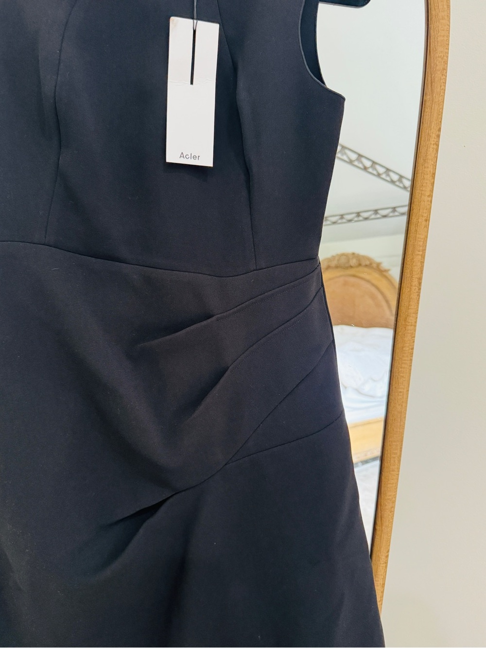 Acler Black Sleeveless Maxi Dress with Draped Waist Detail - Picture 8 of 10